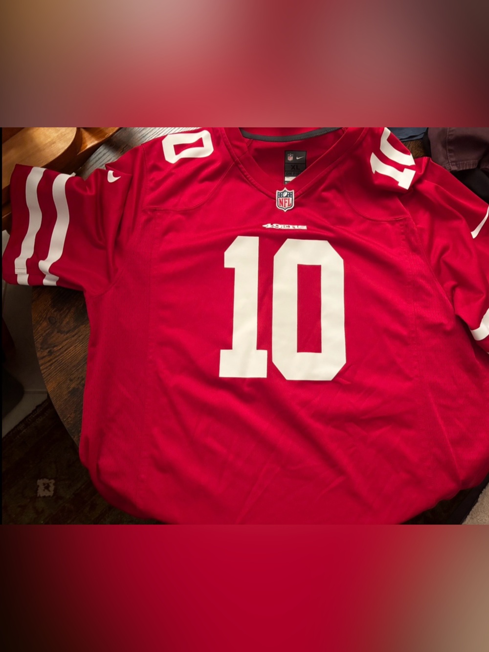 NFL San Francisco 49ers Jimmy Garoppolo on field jersey size XL